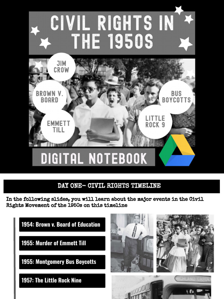 Civil Rights Movement Digital Notebook Day ONE by - Saleh Bani Mustafa ...