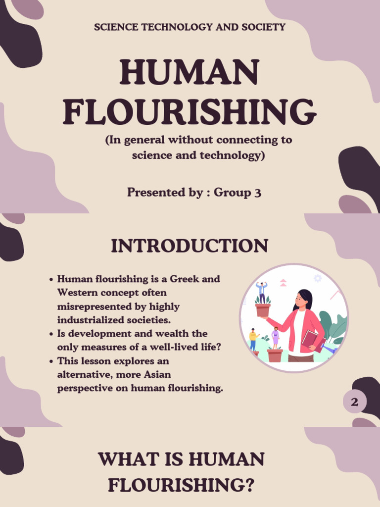 Human Flourishing in General Without Connecting To Science and ...