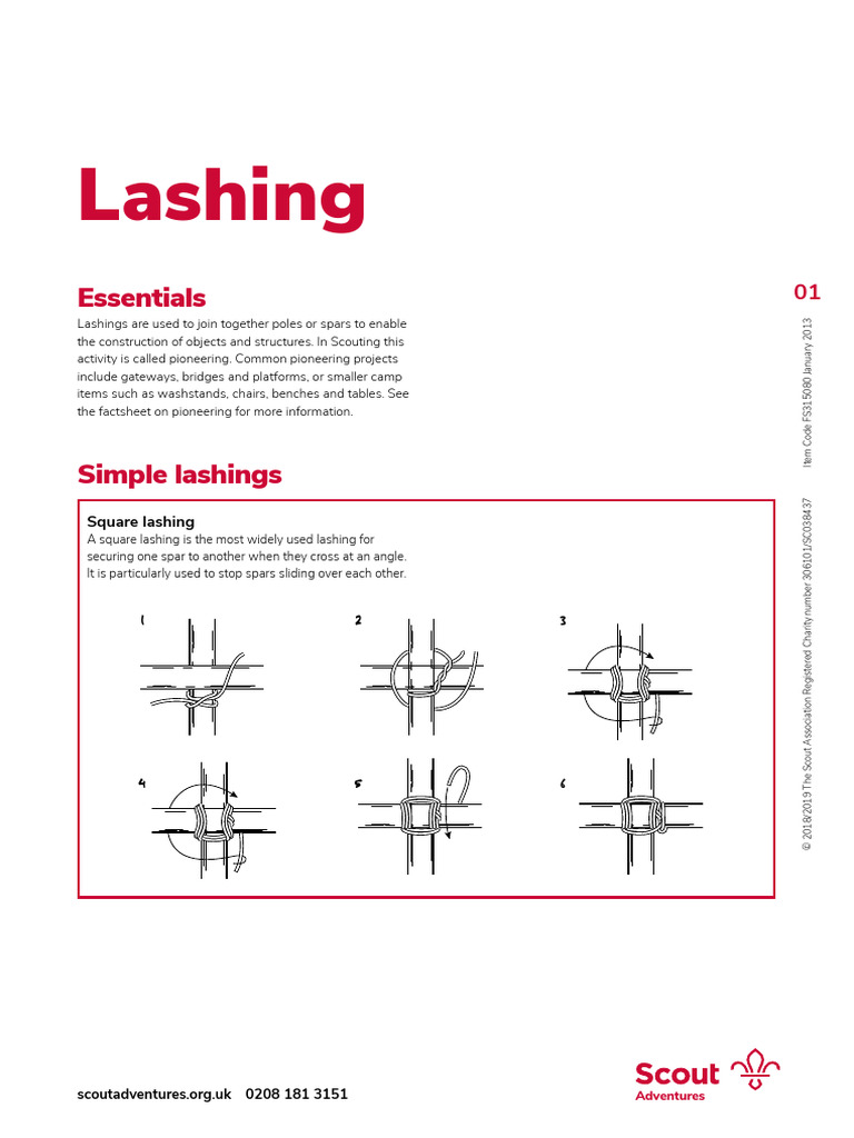 Scout Lashings and Pioneering Guide | PDF