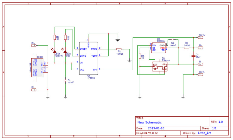 TP4056 Module Schematic Diagram | PDF