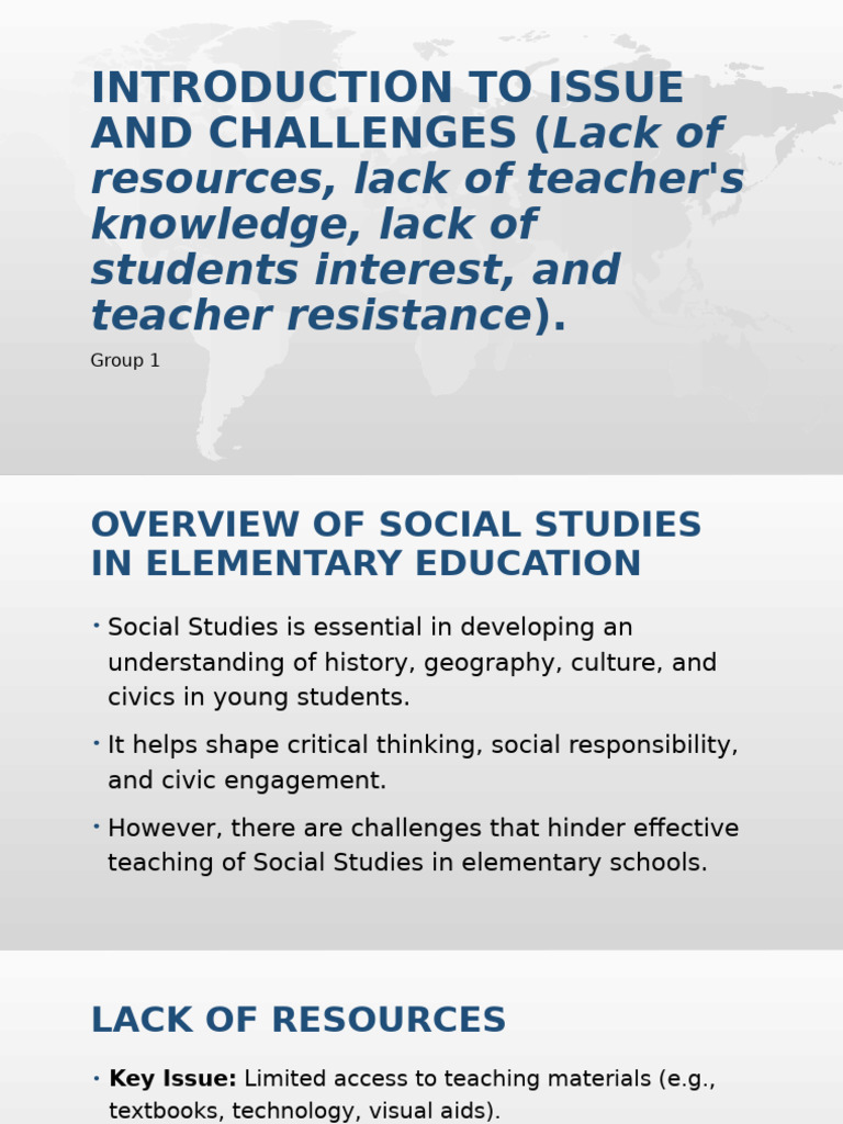 Introduction To Issue and challenges-GROUP 4 - MIDTERM | PDF | Teachers ...