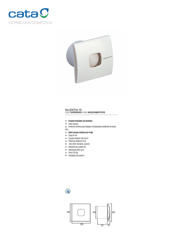 Silentis Ficha Del Producto Silentis 15 3482 Es | PDF