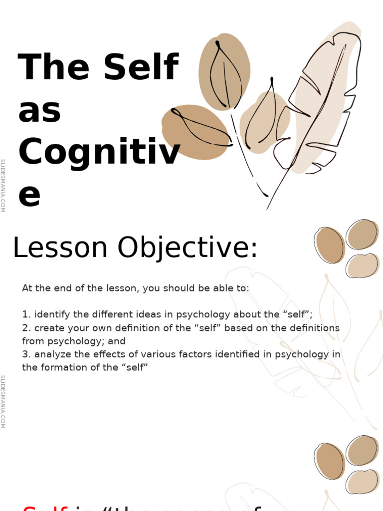 The Self As Cognitive Construct | PDF | Self Esteem | Narcissism