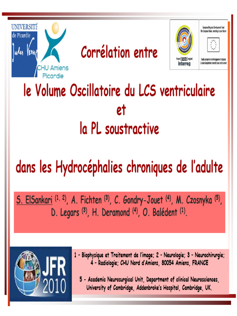 Volume LCS et PL soustractive en HCA | PDF | Liquide cérébro-spinal ...