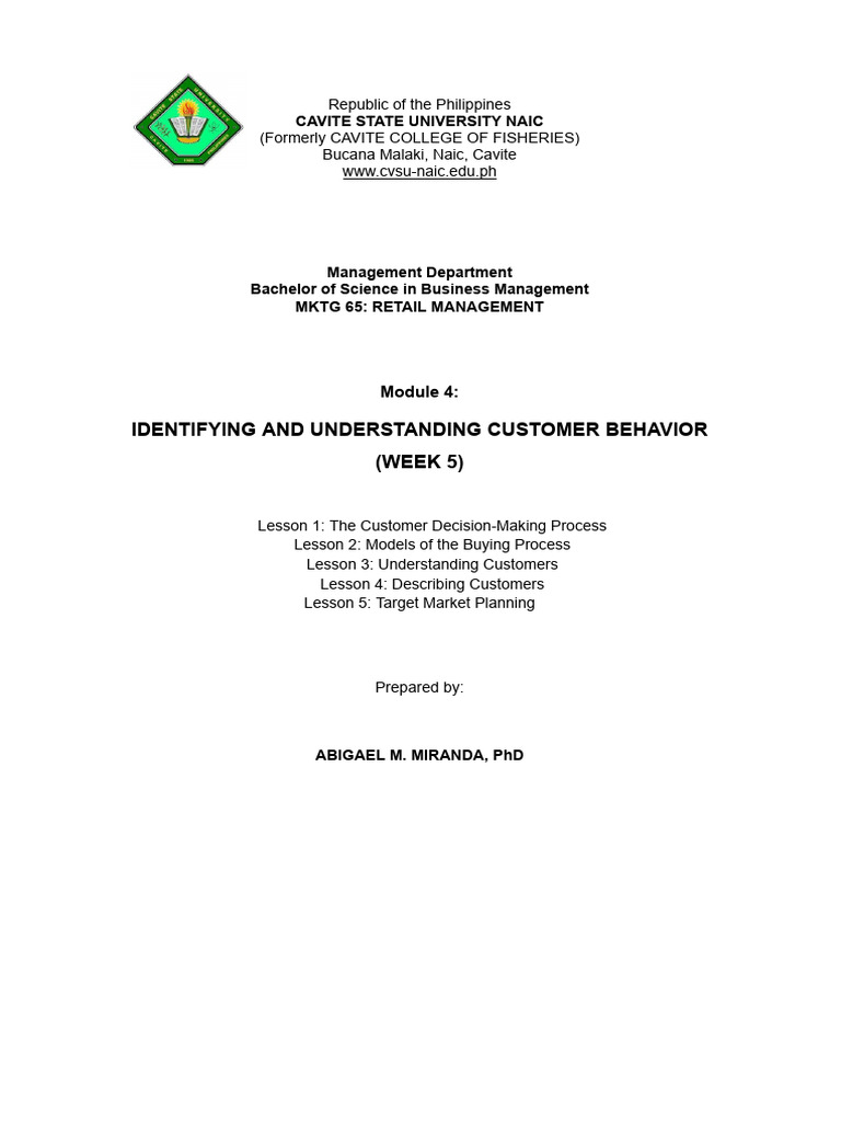 Module 4 Identifying and Understanding Consumer Behavior | PDF | Cost ...