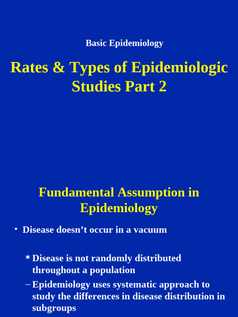 Epidemiologic Study Designs Explained | PDF | Cohort Study | Epidemiology