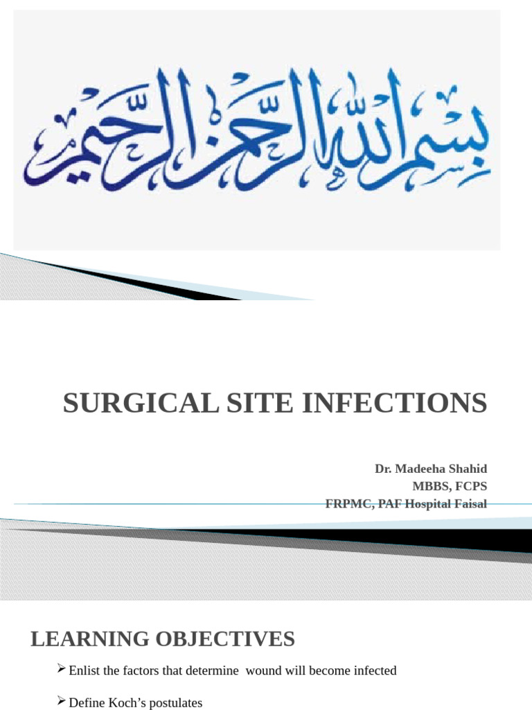 Surgical Site Infection Management Guide | PDF | Surgery | Infection