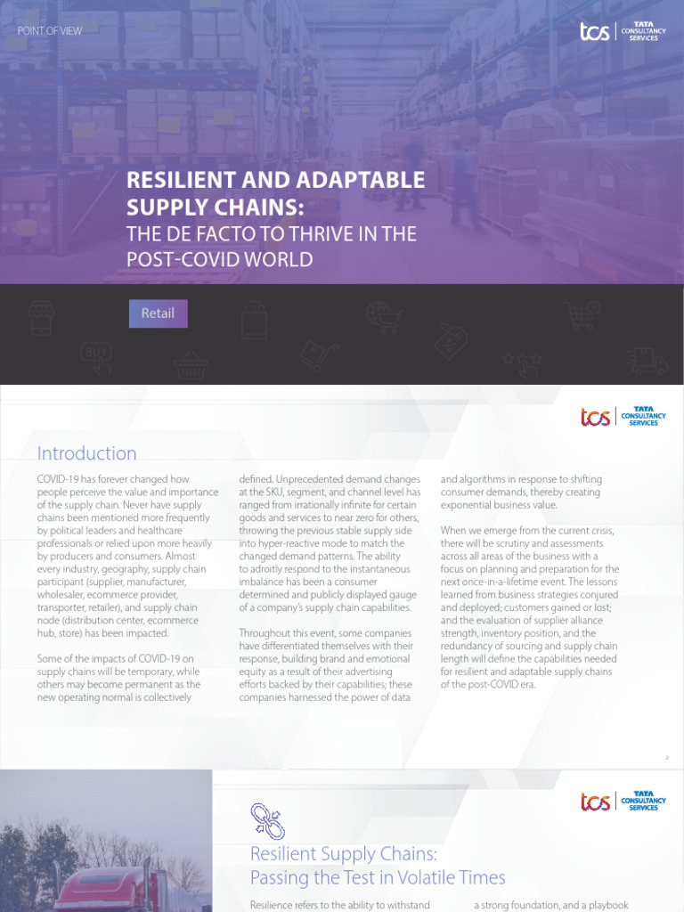 TCS: Building Resilient Supply Chains | PDF | Supply Chain | Business