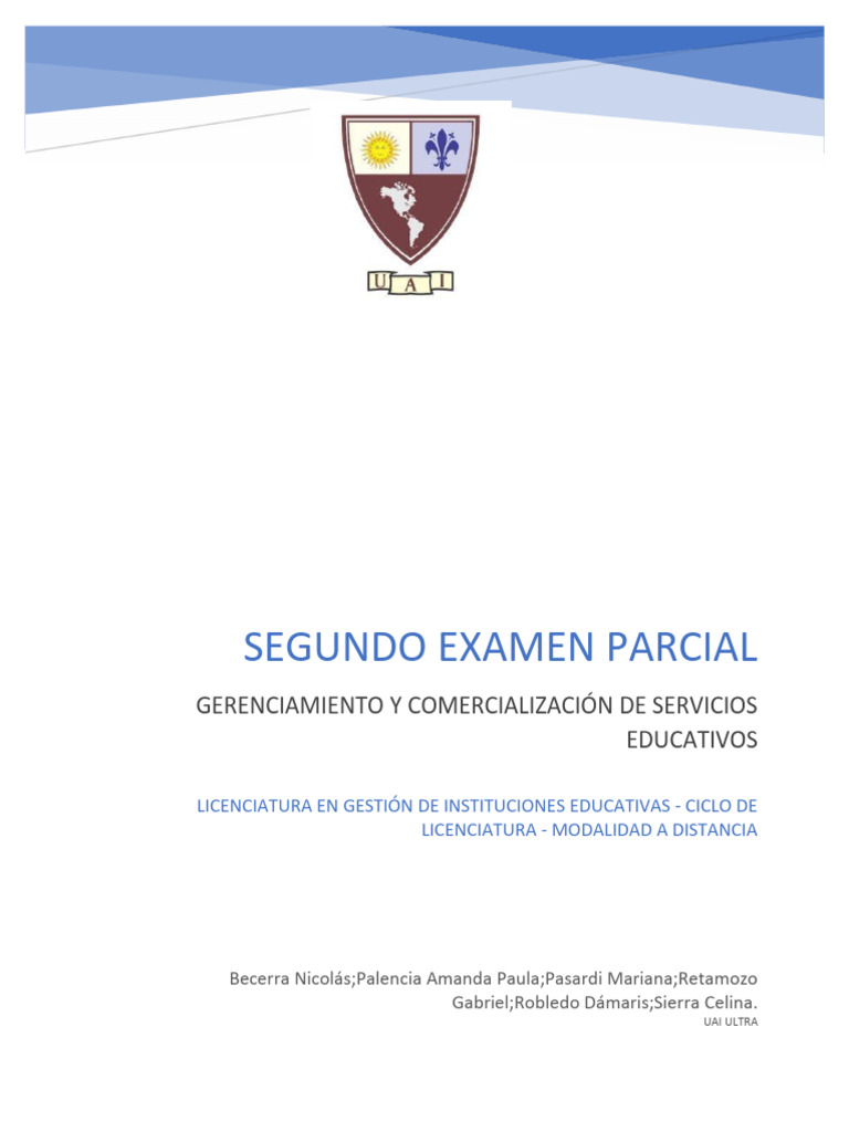 Examen de Marketing Educativo a Distancia | PDF | Marketing | Producto ...