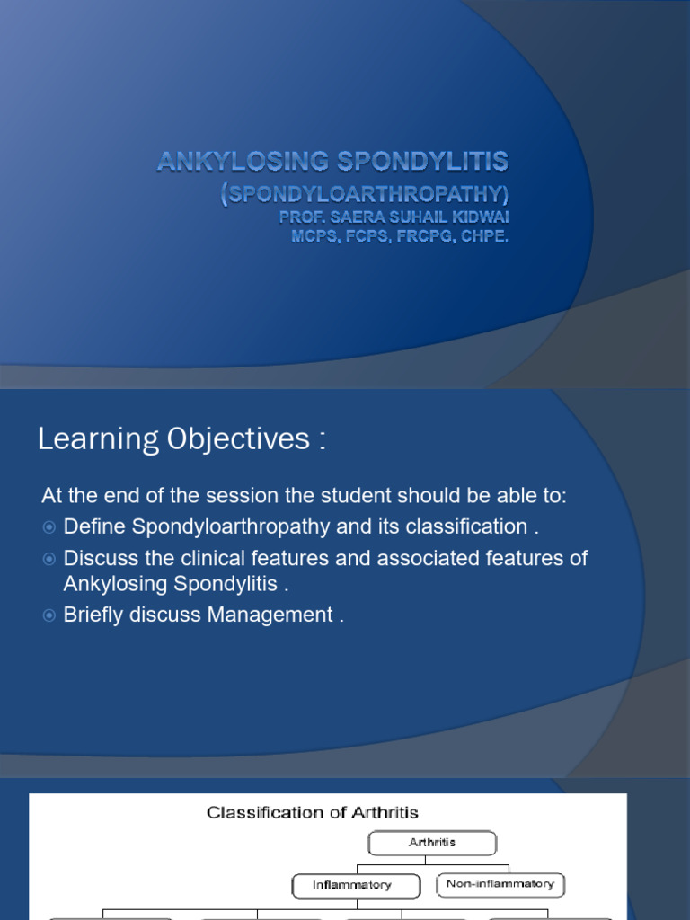Ankylosing Spondylitis | PDF | Vertebral Column | Back Pain