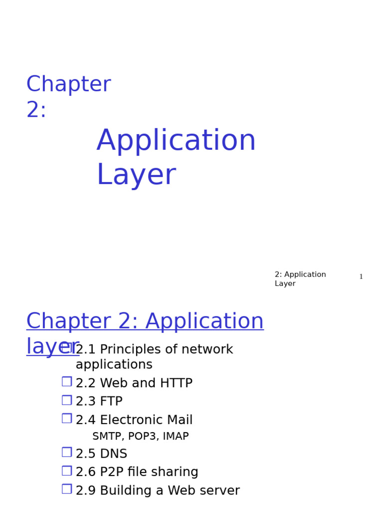 ch02 - Application Layer | PDF | Domain Name System | File Transfer ...