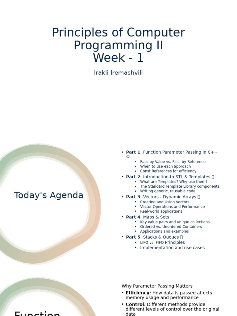 C++ Function Parameters & STL Overview | PDF | C++ | Parameter ...