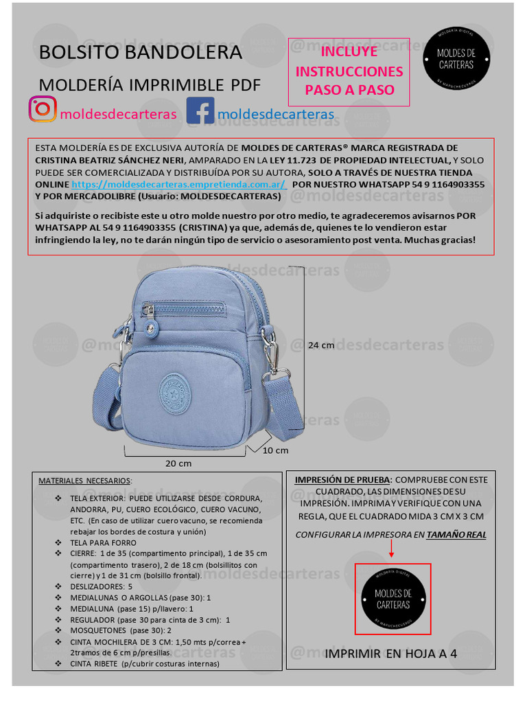 Bandolera Bolsito Con Frente Capitoneado | Cuotas Sin Interés