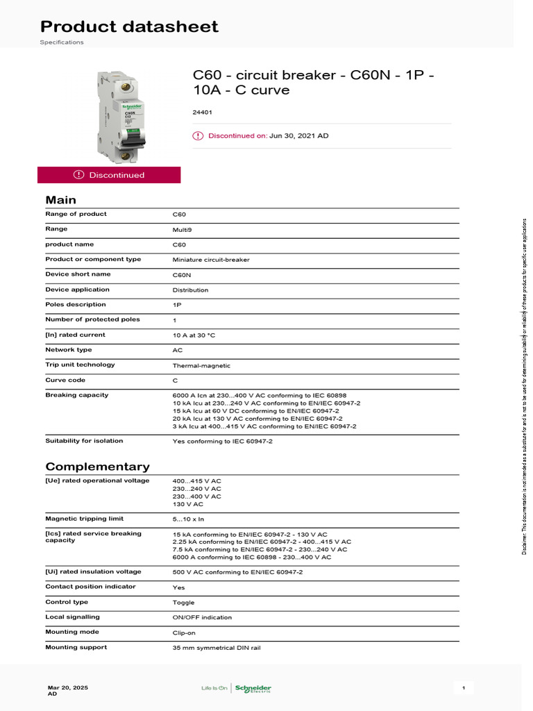 Schneider Electric - Schneider-Legacy-Products - 24401 | PDF ...
