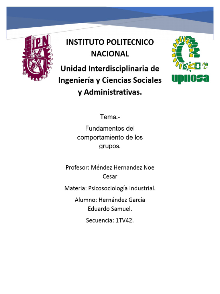 Fundamentos del comportamiento grupal | PDF | Estatus social | Toma de ...