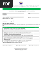 Lesson Observation Instrument - E3-1 | PDF