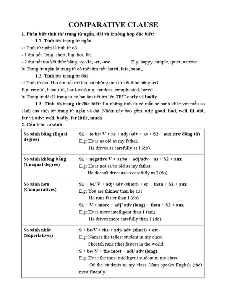 Comparative Clause | PDF