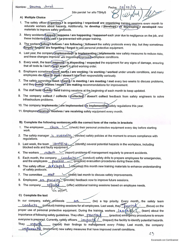 2do Parcial de Inglés | PDF