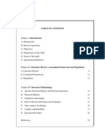 Proposal Table of Contents Sample