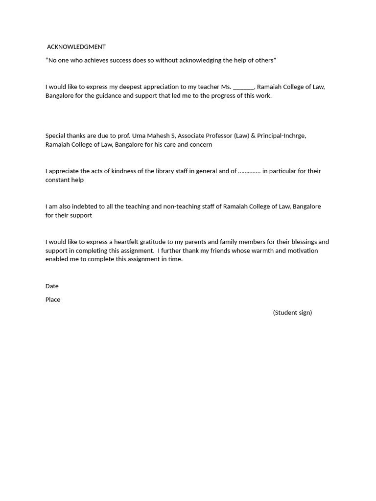 Acknowledgment and Declaration Form | PDF