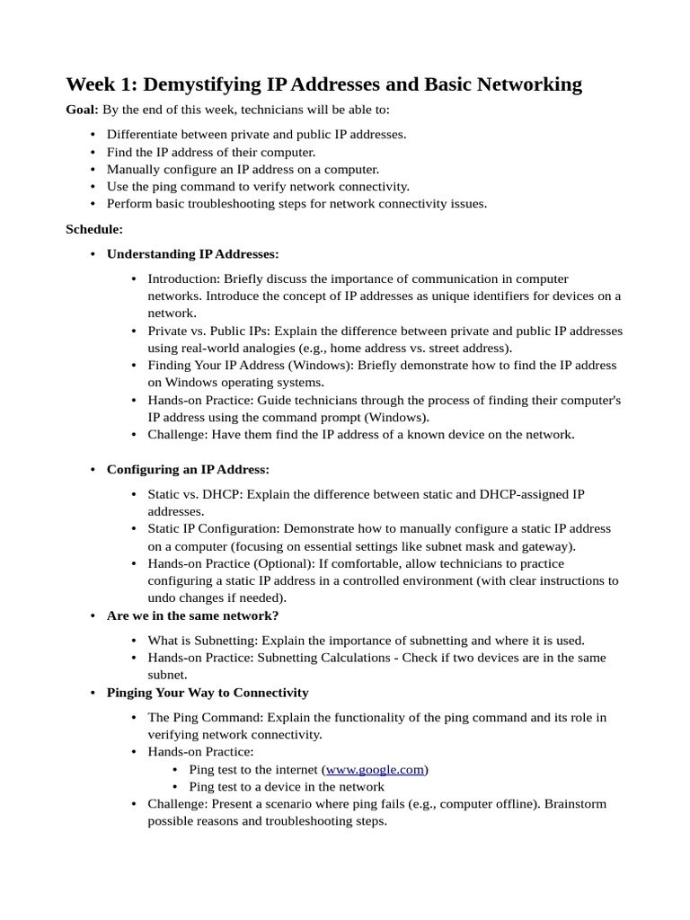Understanding IP Addresses & Networking Basics | PDF | Ip Address ...
