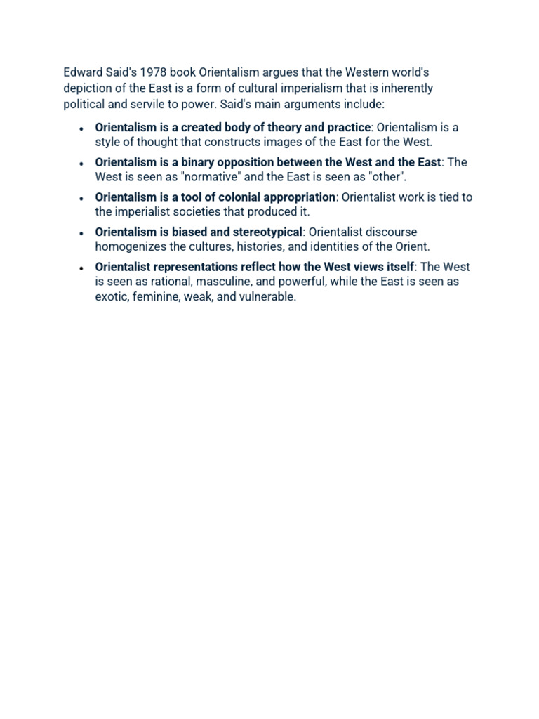 Edward Said Orientalism | PDF