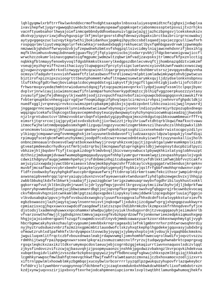 Random Character String Document | PDF
