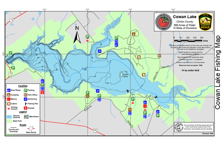 Cowan Lake Depth and Fishing Map | PDF | Earth Sciences | Hydrology