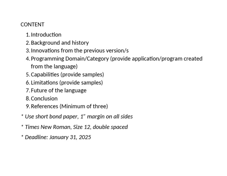 Assingment 1 PL 101 History of Programming Language | PDF