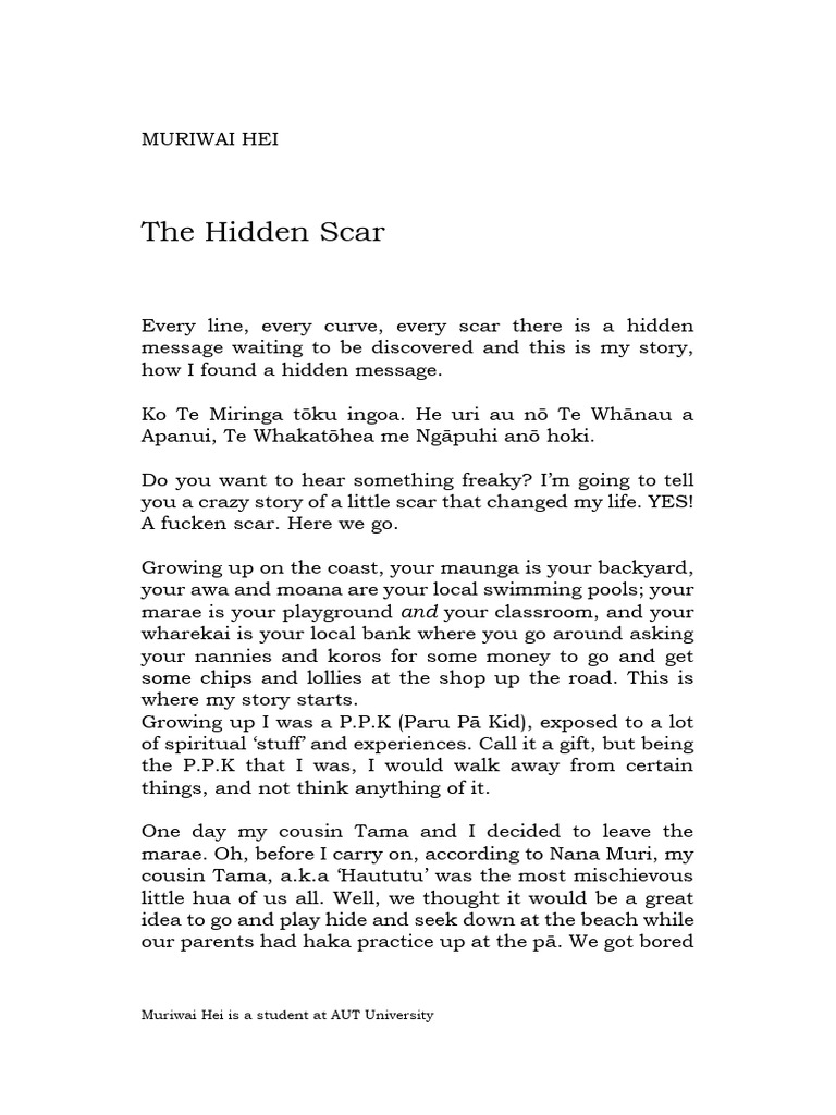 The Hidden Message of a Scar PDF Māori Indigenous Peoples Of