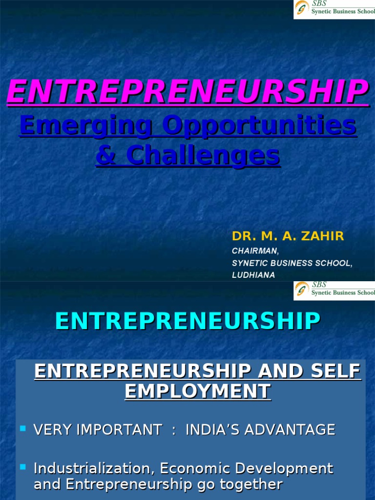 Opportunities and Challenges in Entrepreneurship | PDF ...