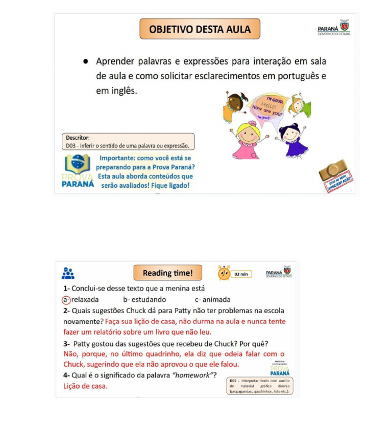 Aulas - Prova PR | PDF