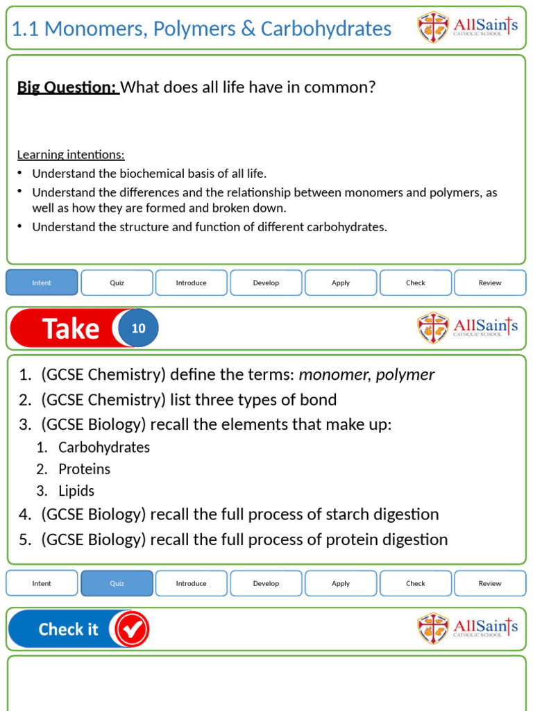 Monomers and Polymers of Carbohydrates | PDF | Carbohydrates | Glucose