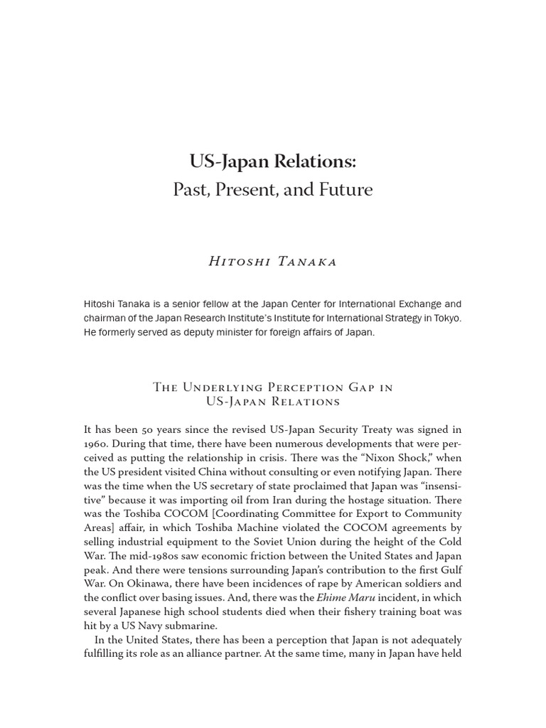 Understanding US-Japan Relations Today | PDF | Japan | Global Politics