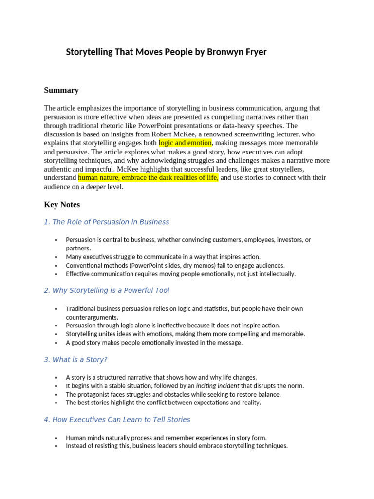 Engaging Business Through Storytelling | PDF | Storytelling | Persuasion
