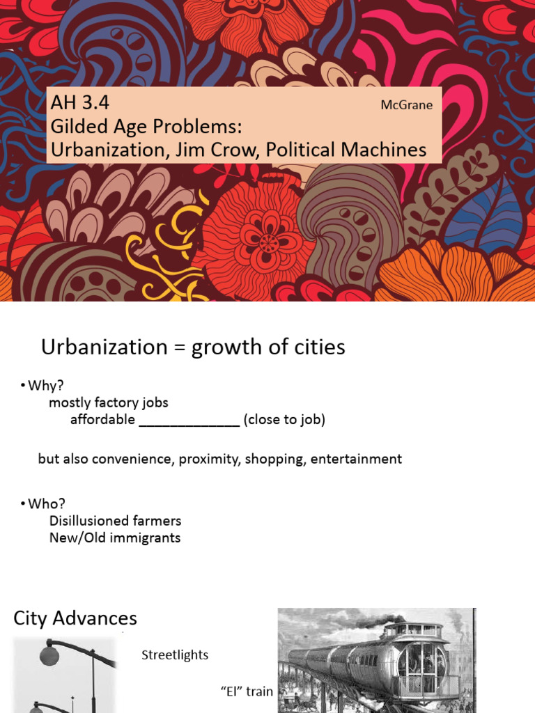 AH+3 4+slides +Gilded+Age+Problems+ | PDF | Jim Crow Laws