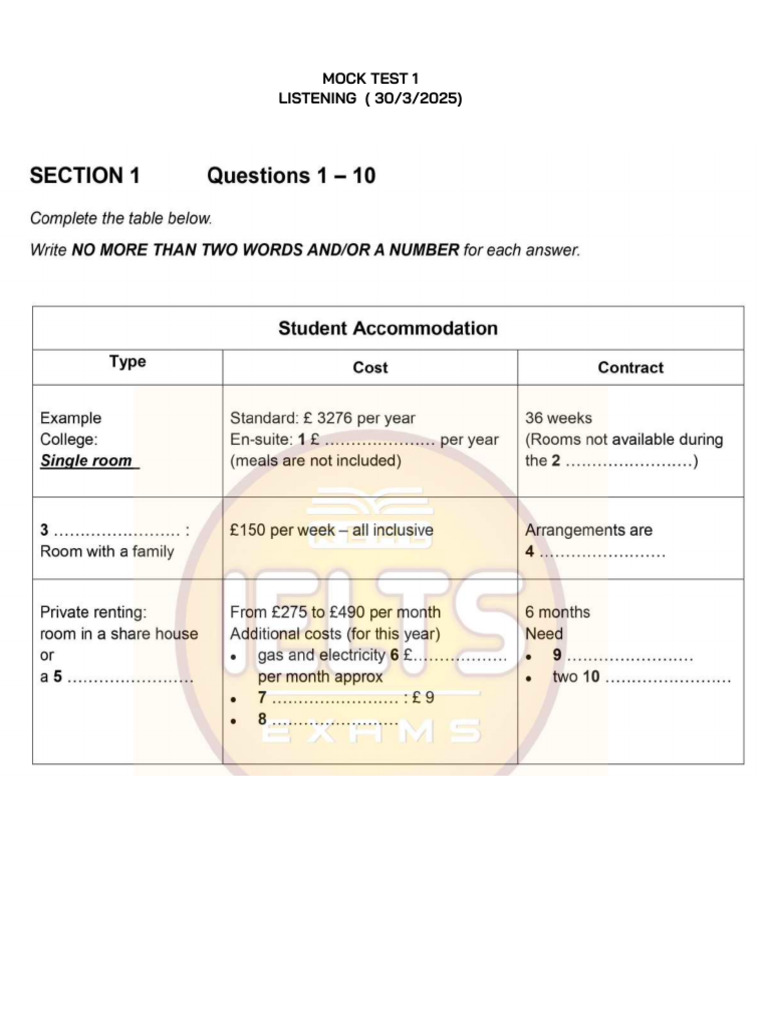 Mock Test 1 | PDF