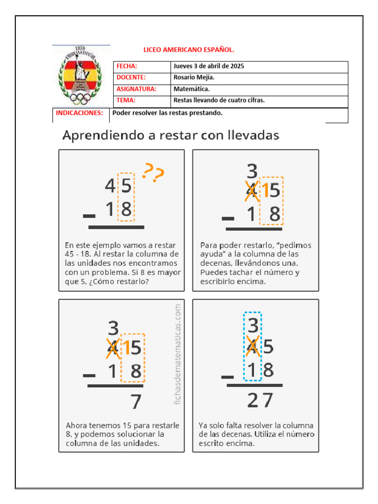 Guia de Matamatica 3-Abril-25 | PDF