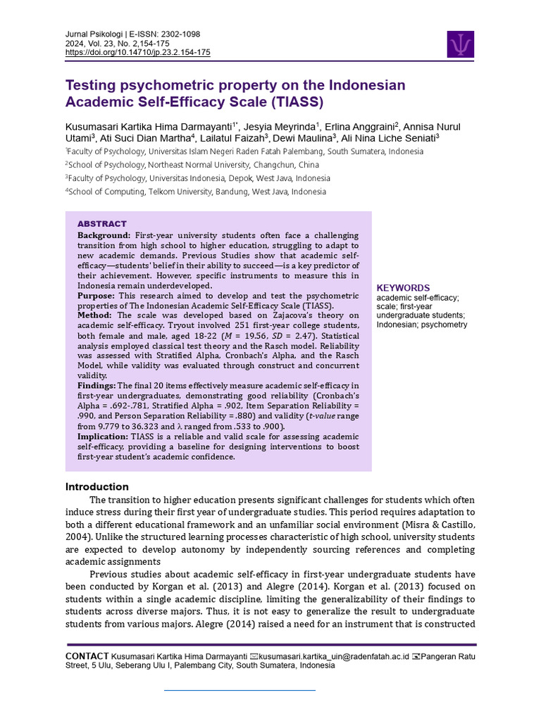 1 PB | PDF | Self Efficacy | Psychology