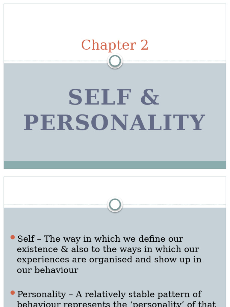 2 - Self & Personality | PDF | Sigmund Freud | Self Esteem