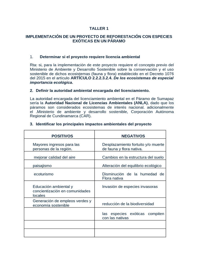 Taller 1 | PDF | Entorno natural | Sustentabilidad