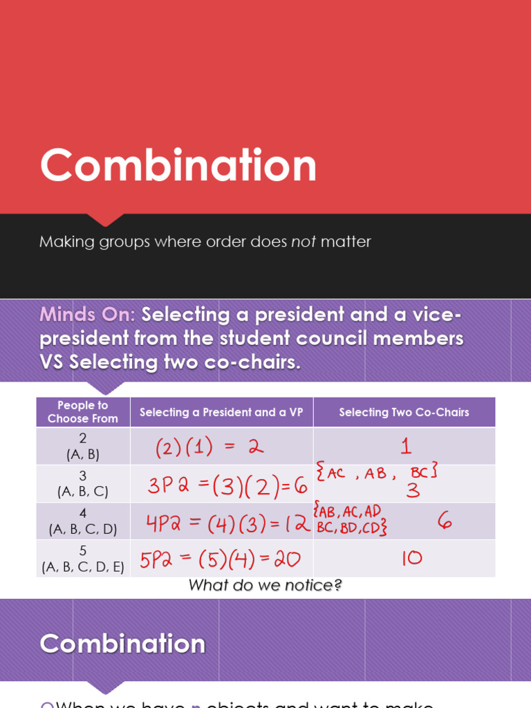 Understanding Combinations in Selection | PDF | Poker