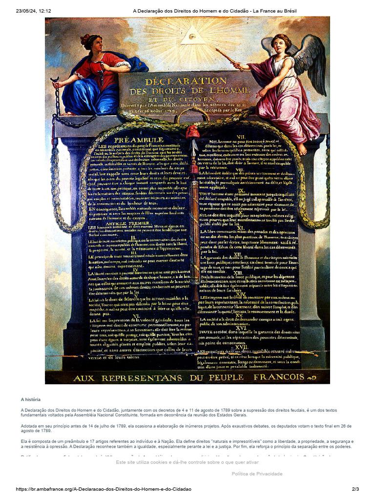 Declaração dos Direitos do Homem 1789 | PDF | Justiça | Crime e Violência