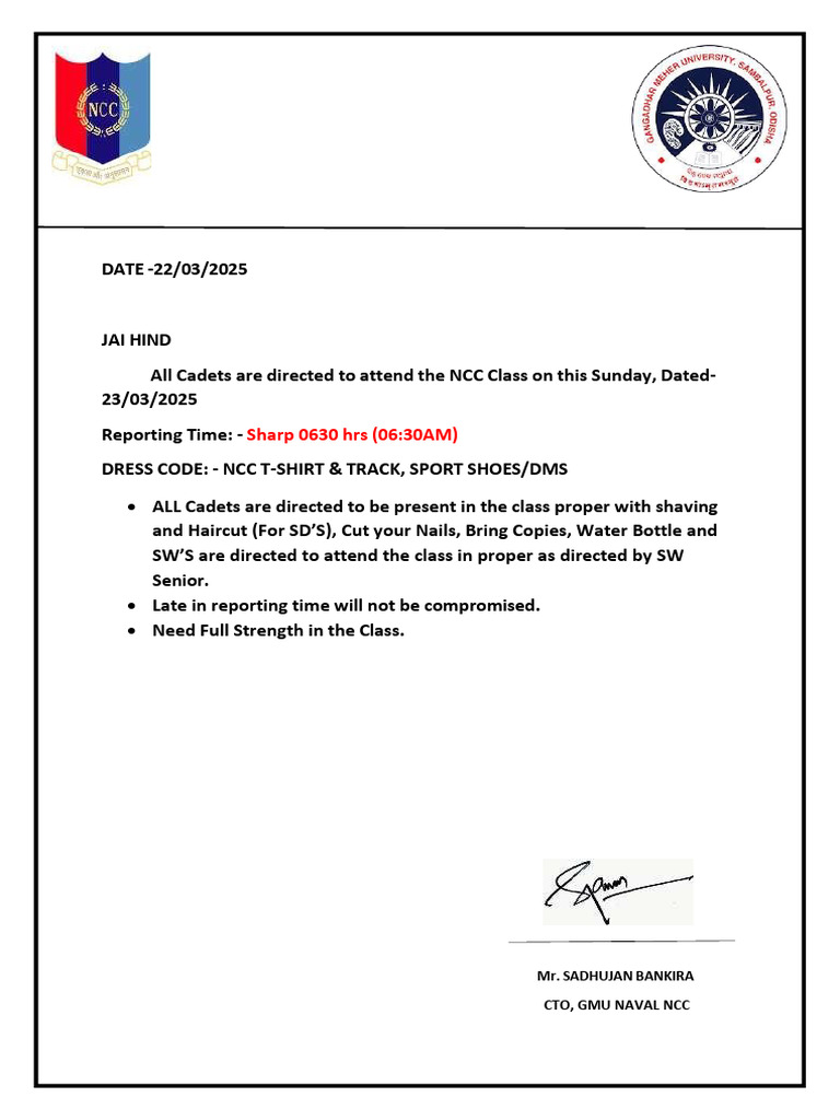 Sunday Class Notice-1 | PDF