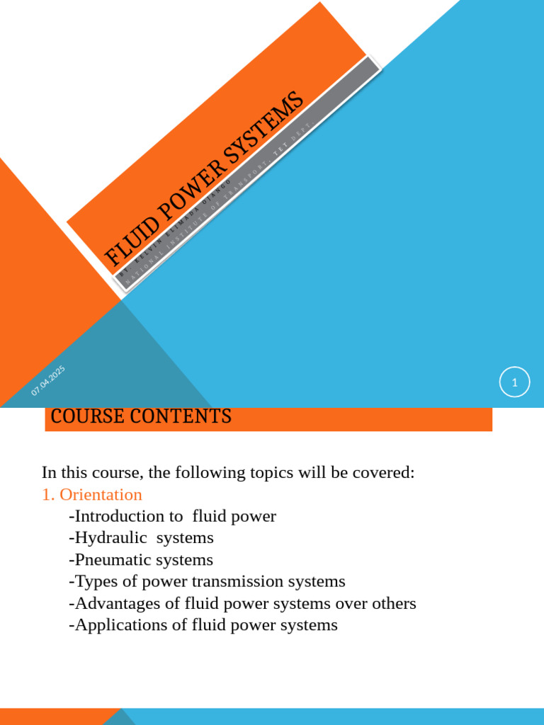Fluid power Lecture 1 | PDF | Valve | Pump
