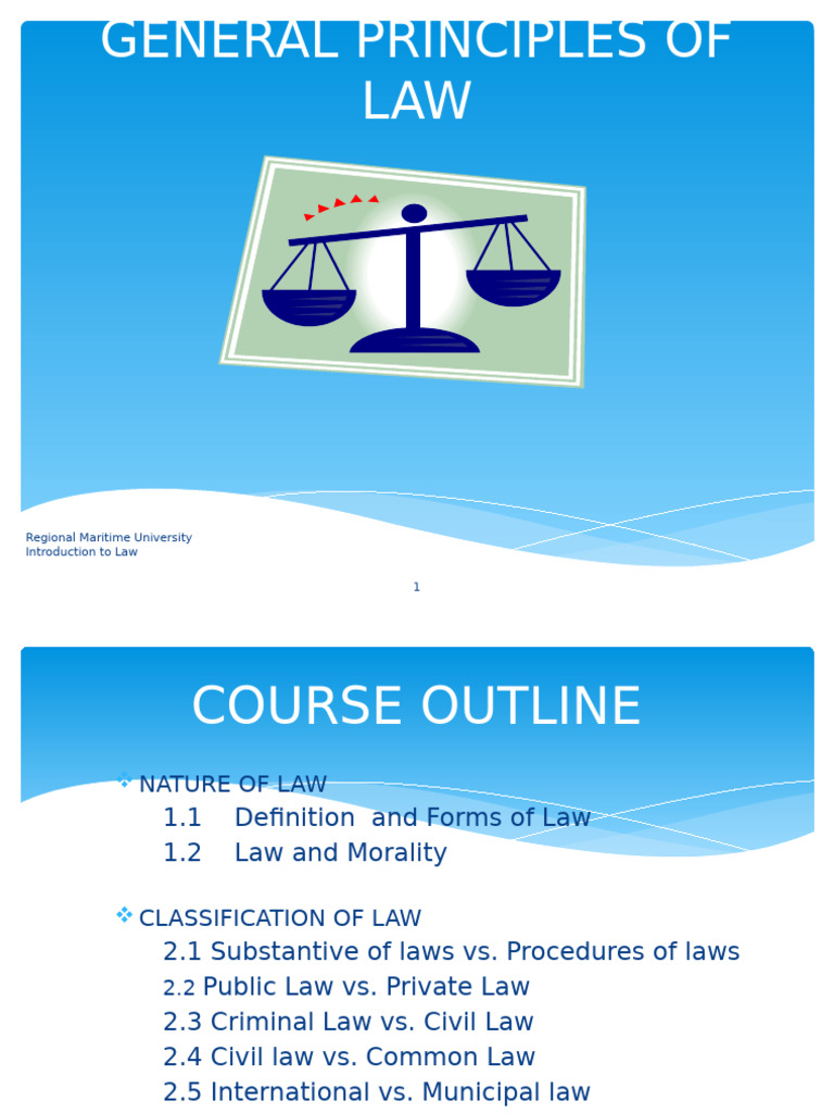 General Principles of Law-1 | PDF | International Law | Sharia