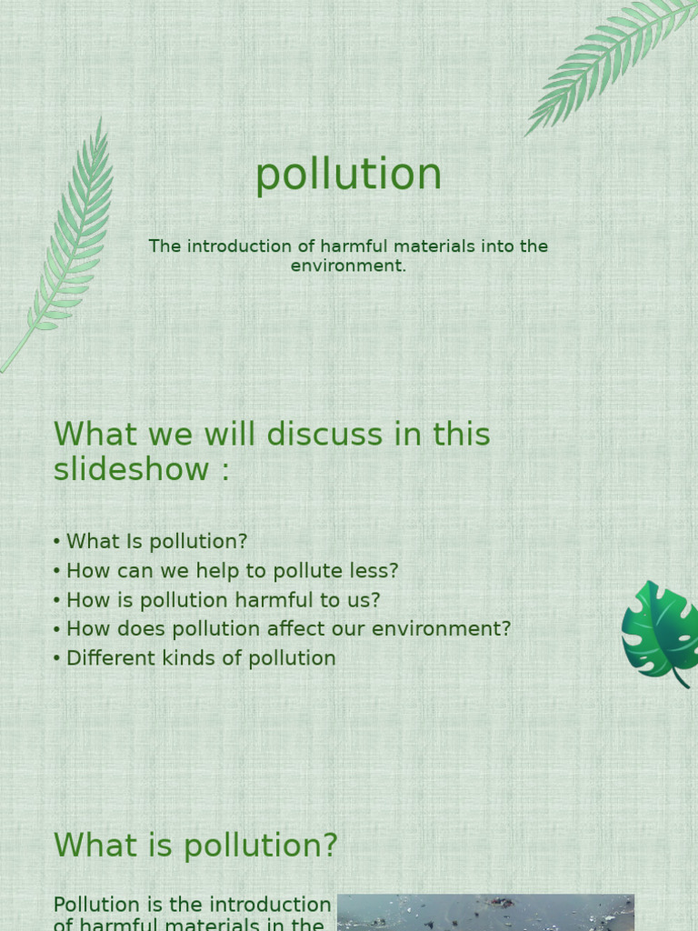Understanding Pollution and Its Effects | PDF