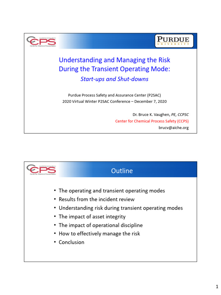 Managing Risks in Transient Operations | PDF | Risk | Safety
