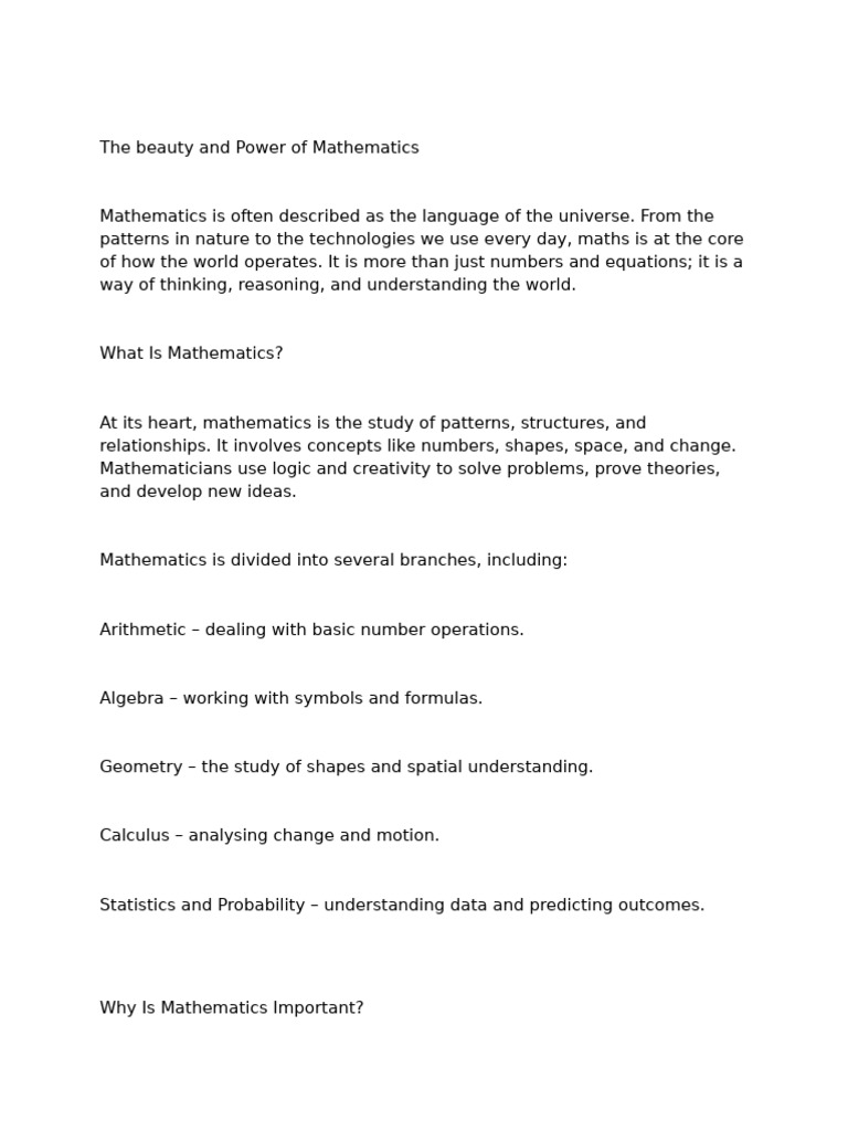 Beauty of Math | PDF