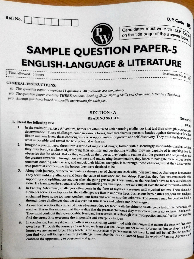 English Language & Literature Exam Guide | PDF | Ayurveda | Medicine
